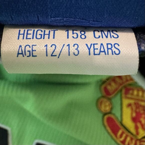 Manchester United Goalkeeper Soccer Football Jersey Umbro Sharp Yth Sz L 90s VTG - Picture 5 of 10